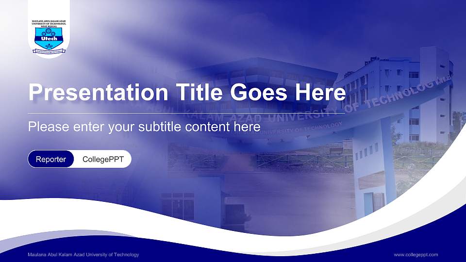 Maulana Abul Kalam Azad University of Technology Lecture Sharing and Networking Event PPT Template16:9 ratio PPT effect preview image