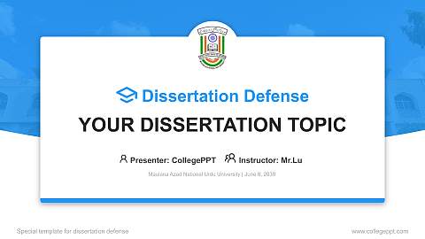Maulana Azad National Urdu University Graduation Thesis Defense PPT Template