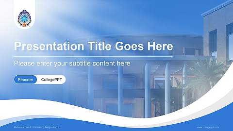 Mahatma Gandhi University, Nalgonda(TS) Lecture Sharing and Networking Event PPT Template