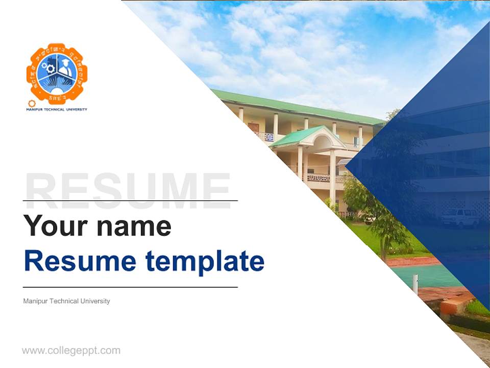 Manipur Technical University Resume PPT Template4:3 ratio PPT effect preview image5