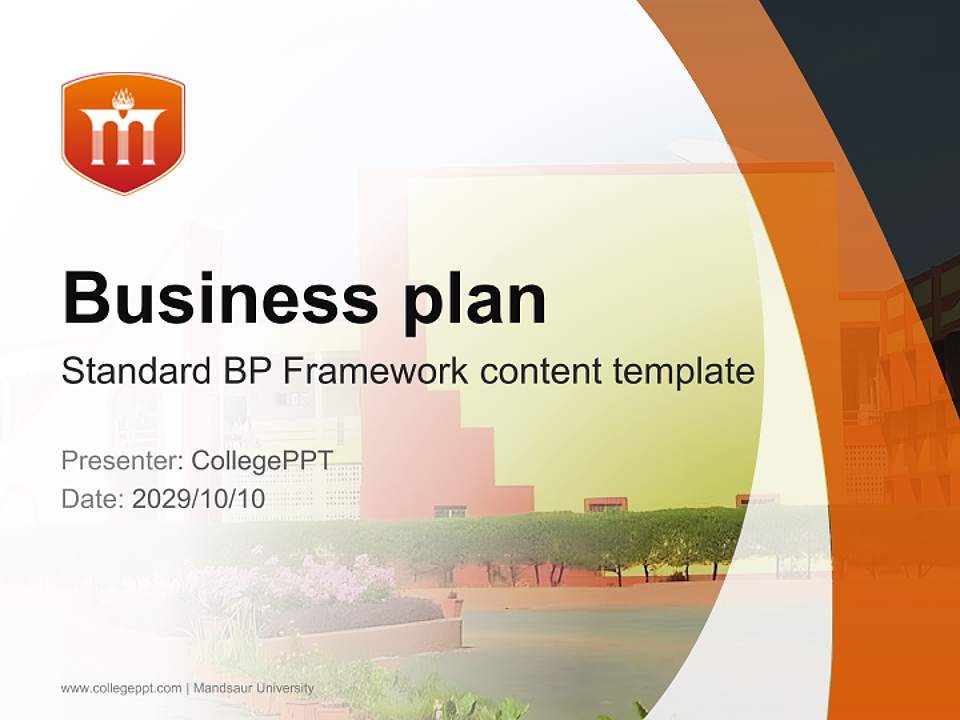 Mandsaur University Competition/Entrepreneurship Contest PPT Template4:3 ratio PPT effect preview image9