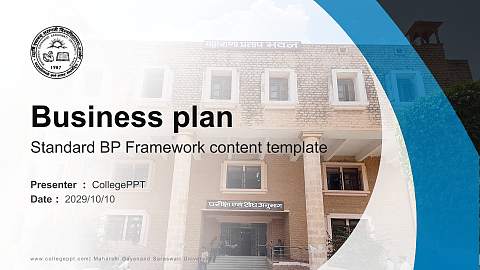 Maharshi Dayanand Saraswati University Competition/Entrepreneurship Contest PPT Template