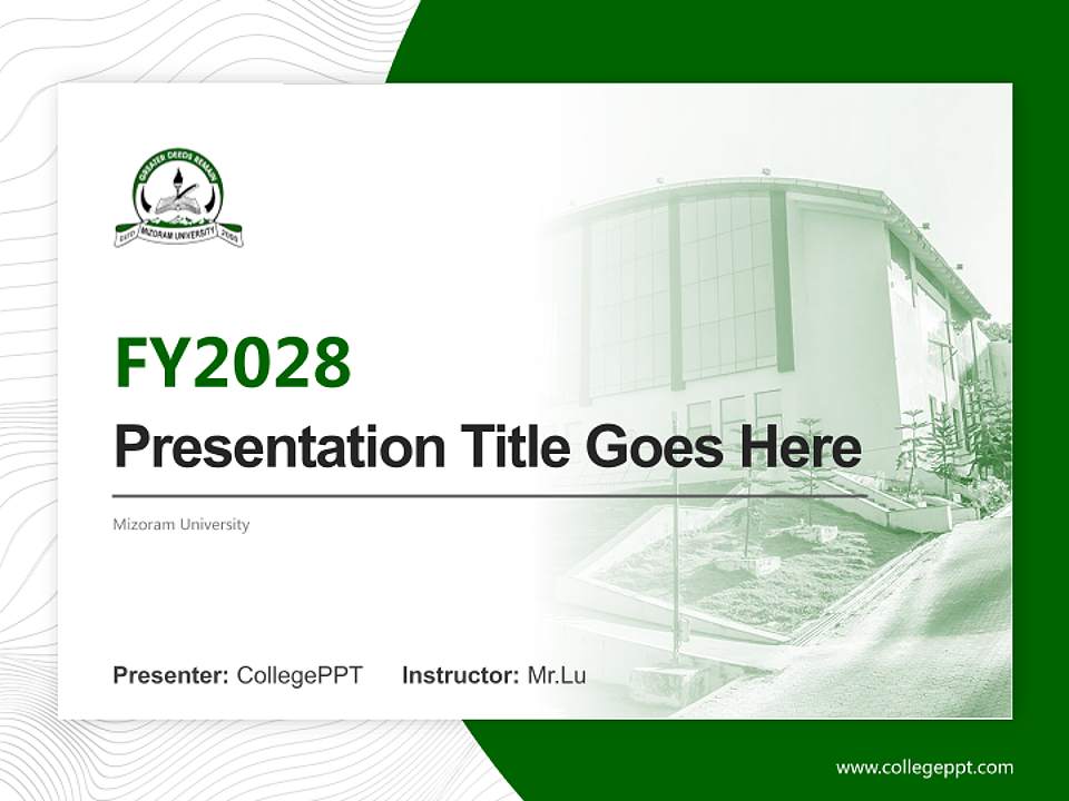 Mizoram University Academic Presentation/Research Findings Report PPT Template4:3 ratio PPT effect preview image5
