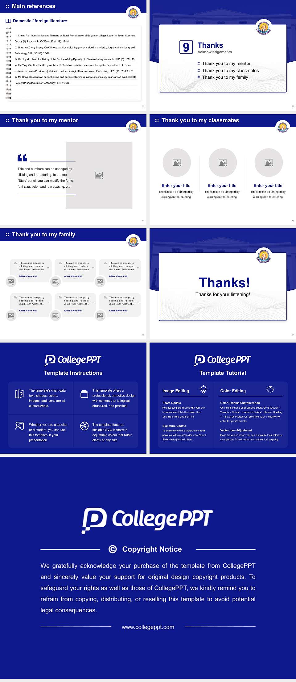 Mata Gujri University Graduation Thesis Defense PPT Template4:3 ratio PPT effect preview image7
