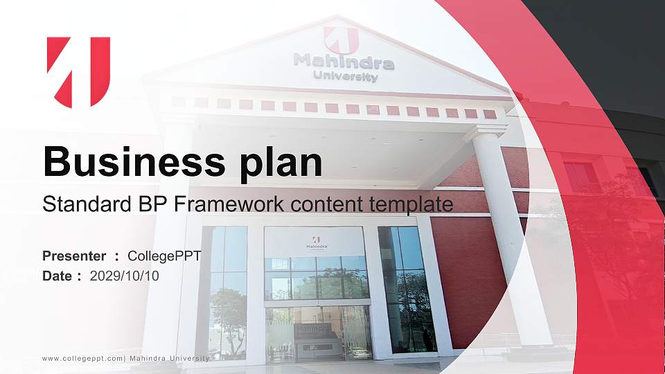 Mahindra University Competition/Entrepreneurship Contest PPT Template16:9 ratio PPT effect preview image