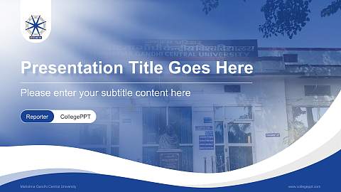 Mahatma Gandhi Central University Lecture Sharing and Networking Event PPT Template