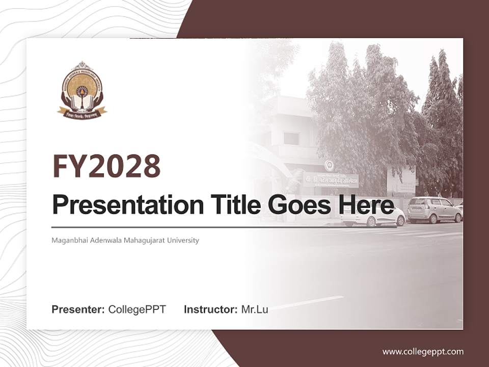 Maganbhai Adenwala Mahagujarat University Academic Presentation/Research Findings Report PPT Template4:3 ratio PPT effect preview image5