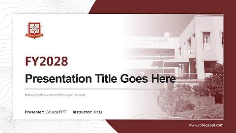 Maharaja?Krishnakumarsinhji?Bhavnagar University Academic Presentation/Research Findings Report PPT Template