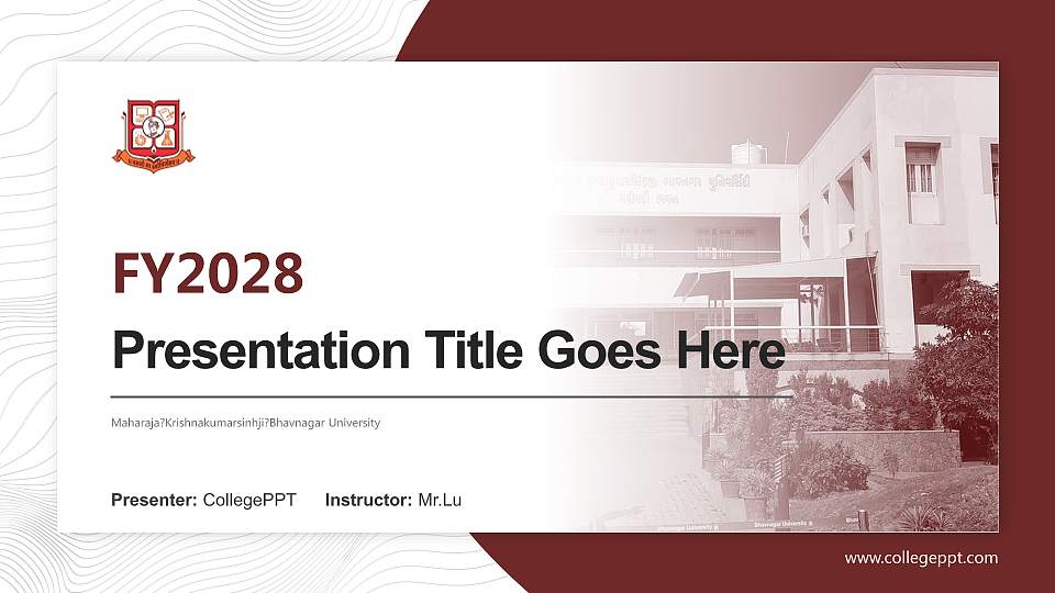 Maharaja?Krishnakumarsinhji?Bhavnagar University Academic Presentation/Research Findings Report PPT Template16:9 ratio PPT effect preview image