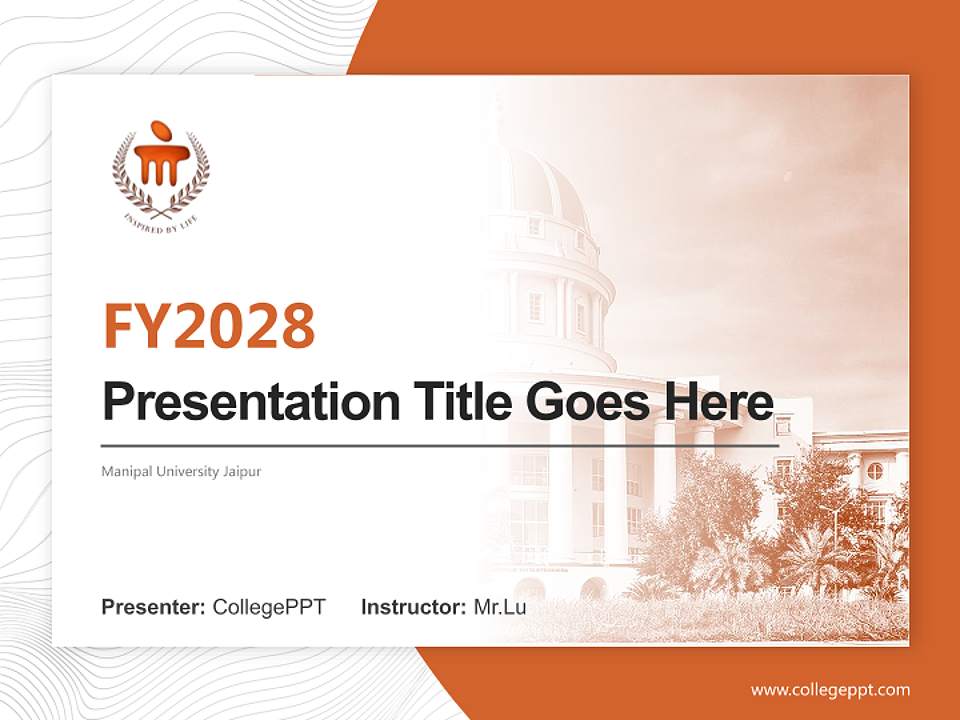 Manipal University Jaipur Academic Presentation/Research Findings Report PPT Template4:3 ratio PPT effect preview image5