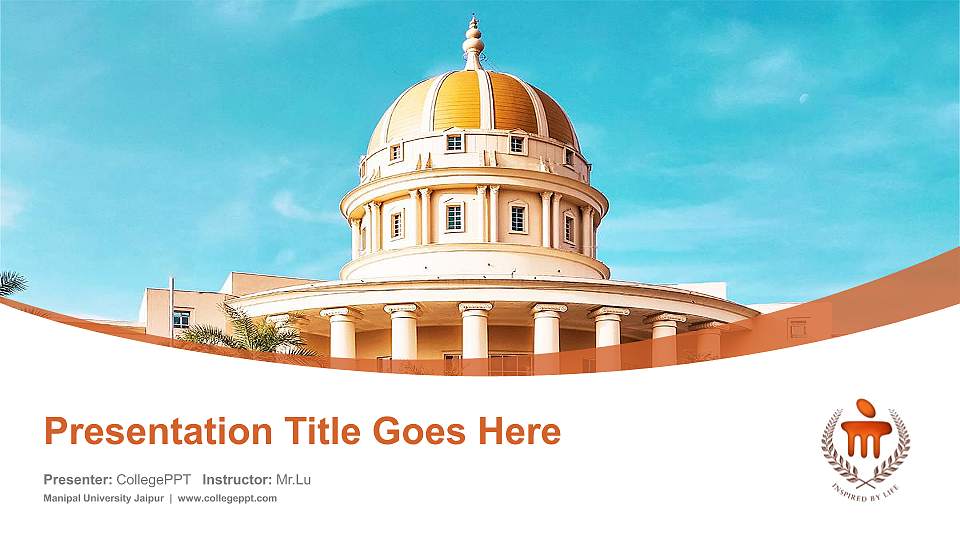 Manipal University Jaipur Course/Courseware Creation PPT Template16:9 ratio PPT effect preview image