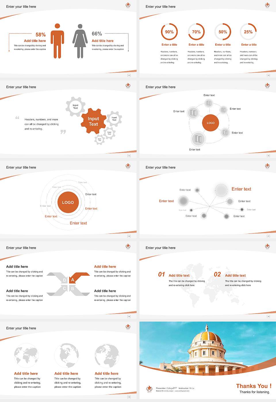 Manipal University Jaipur Course/Courseware Creation PPT Template16:9 ratio PPT effect preview image4