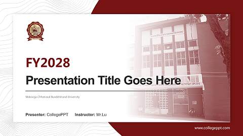 Maharaja Chhatrasal Bundelkhand University Academic Presentation/Research Findings Report PPT Template