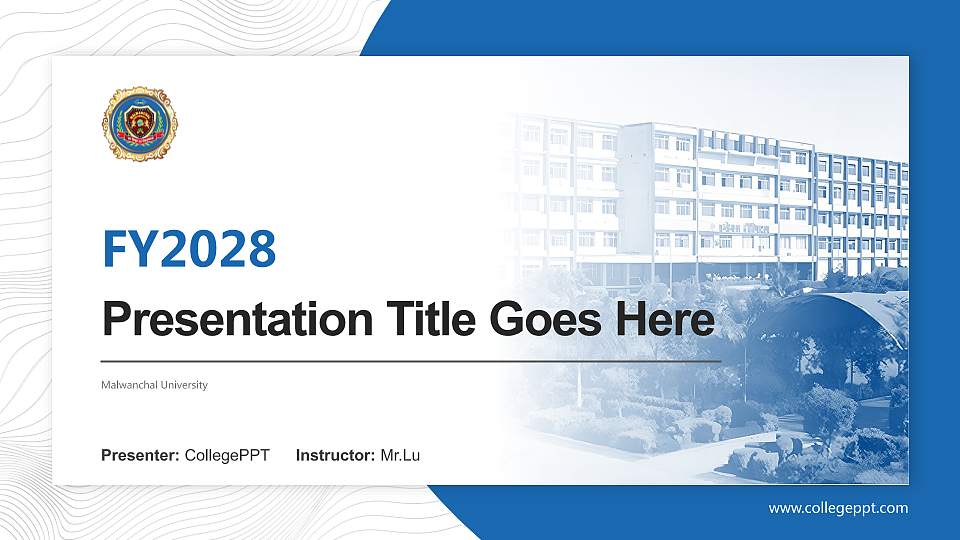 Malwanchal University Academic Presentation/Research Findings Report PPT Template16:9 ratio PPT effect preview image