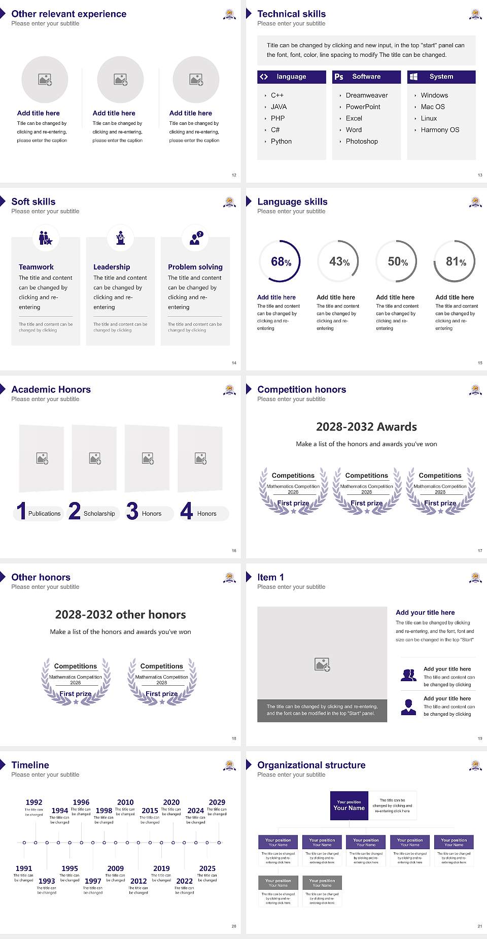 Manav Bharti University Resume PPT Template4:3 ratio PPT effect preview image3
