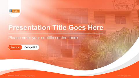 Mahatma Gandhi University (Meghalaya) Lecture Sharing and Networking Event PPT Template