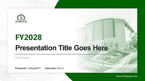 Mizoram University Academic Presentation/Research Findings Report PPT Template