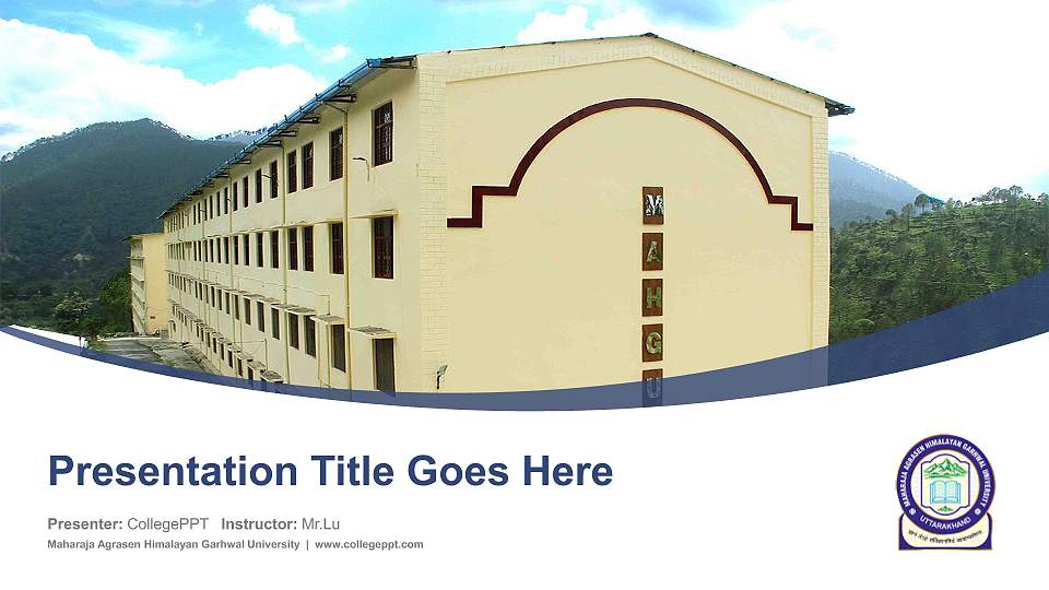Maharaja Agrasen Himalayan Garhwal University Course/Courseware Creation PPT Template16:9 ratio PPT effect preview image