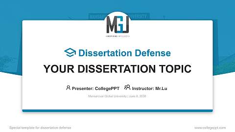 Mansarovar Global University Graduation Thesis Defense PPT Template