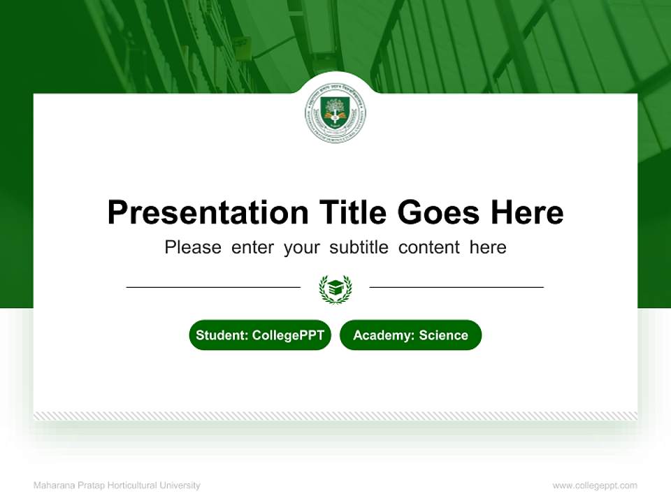 Maharana Pratap Horticultural University National Scholarship Defense PPT Template4:3 ratio PPT effect preview image4