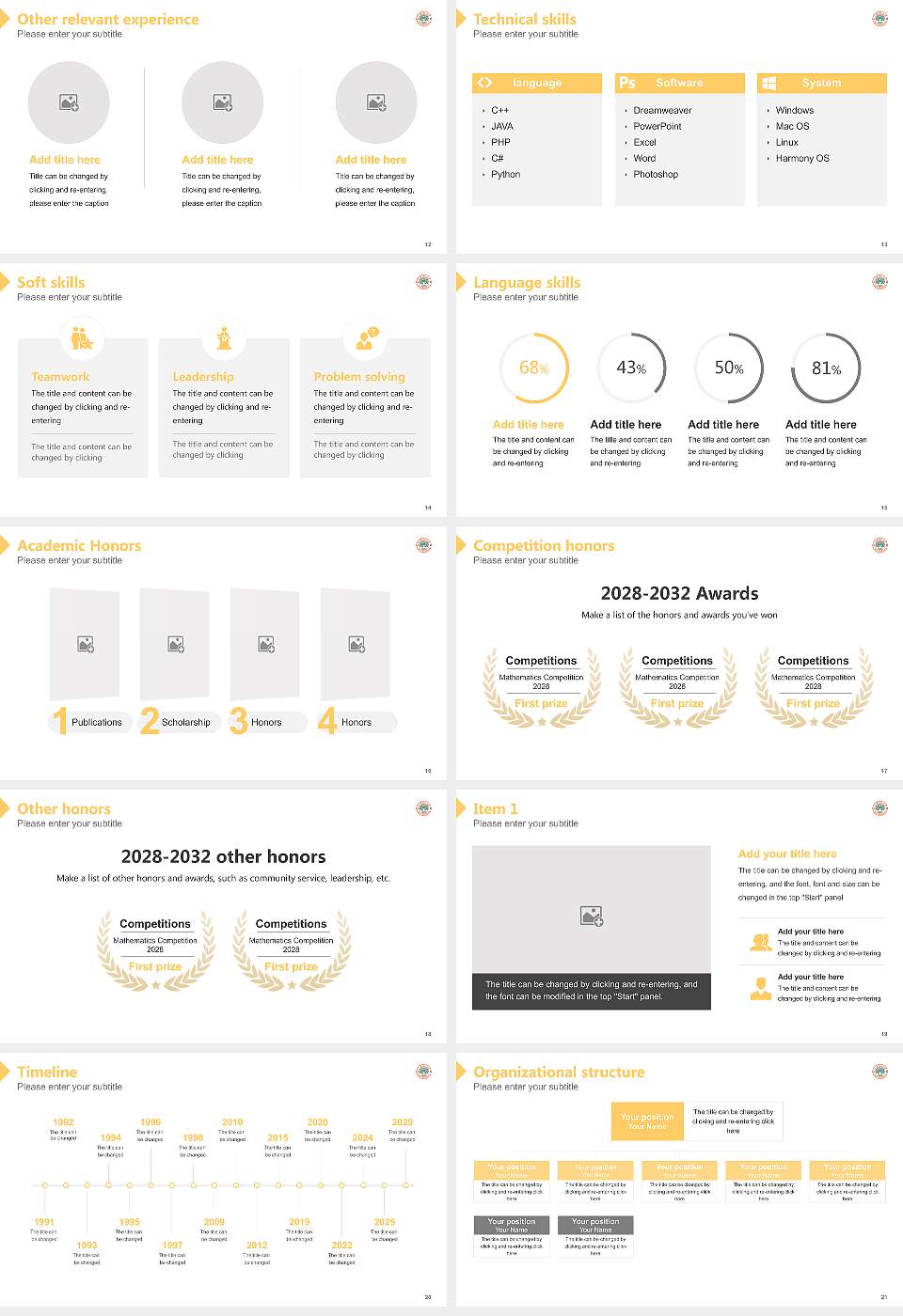Maharishi Mahesh Yogi Vedic Vishwavidyalaya Resume PPT Template16:9 ratio PPT effect preview image3