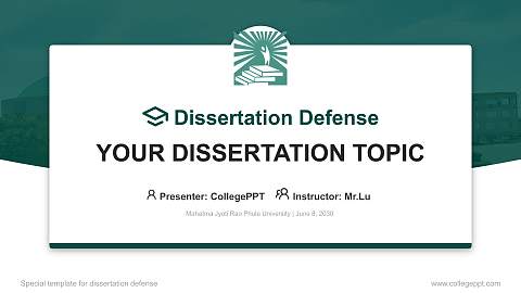 Mahatma Jyoti Rao Phule University Graduation Thesis Defense PPT Template