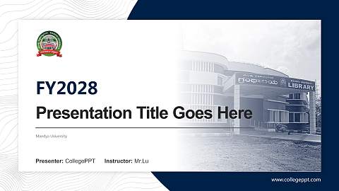 Mandya University Academic Presentation/Research Findings Report PPT Template