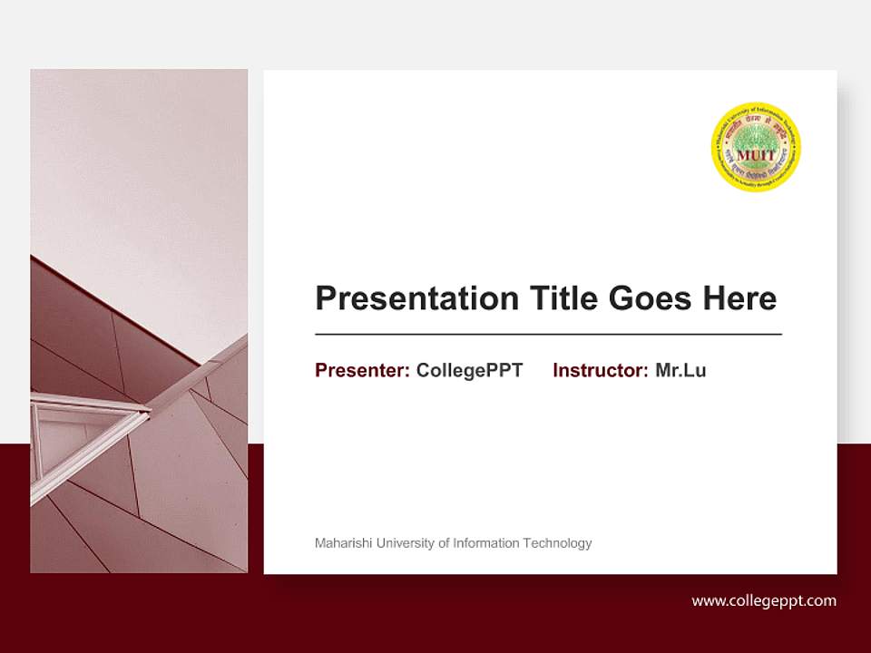 Maharishi University of Information Technology General PPT Template4:3 ratio PPT effect preview image6