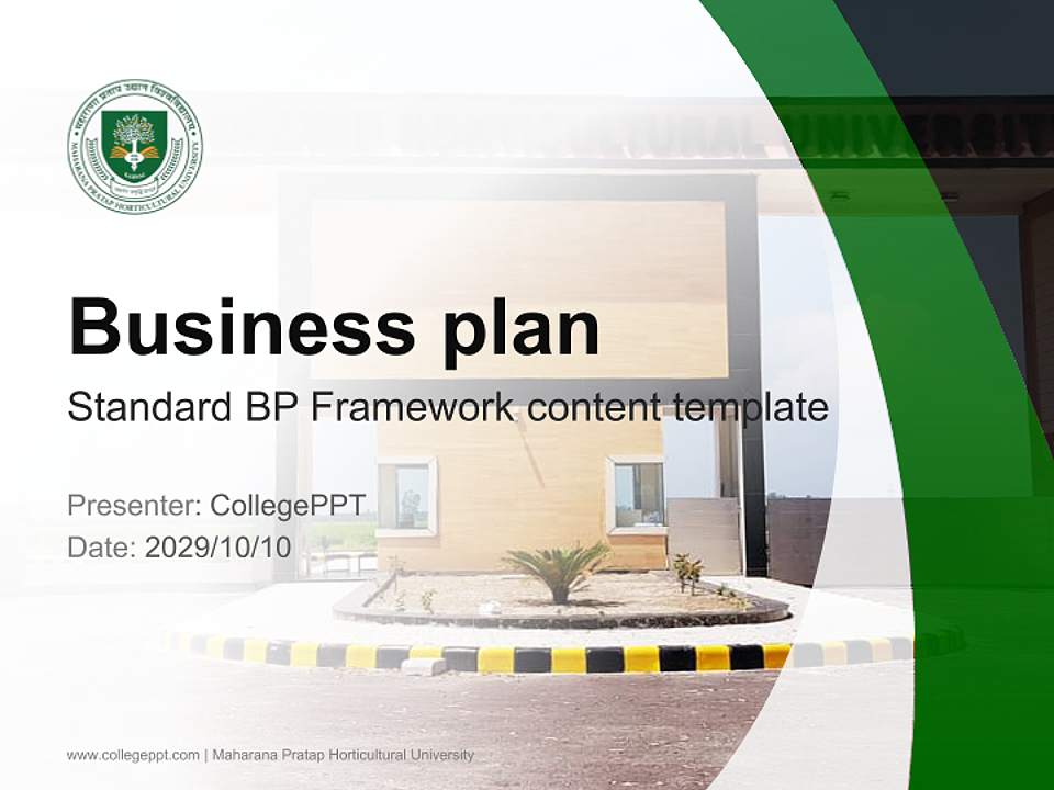 Maharana Pratap Horticultural University Competition/Entrepreneurship Contest PPT Template4:3 ratio PPT effect preview image9