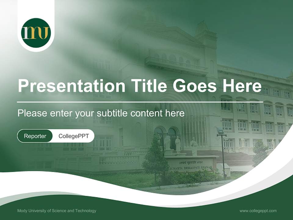 Mody University of Science and Technology Lecture Sharing and Networking Event PPT Template4:3 ratio PPT effect preview image4