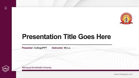 Mahayogi Gorakhnath University Thesis Proposal/Graduation Defense PPT Template