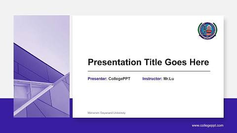 Maharishi Dayanand University General PPT Template