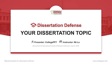 Manav Rachna International Institute of Research & Studies Graduation Thesis Defense PPT Template