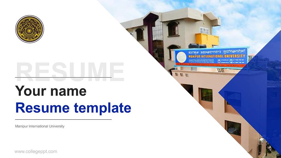 Manipur International University Resume PPT Template16:9 ratio PPT effect preview image