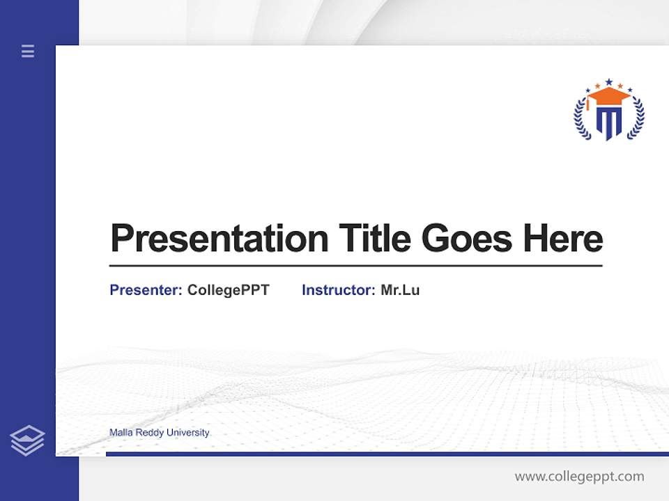 Malla Reddy University Thesis Proposal/Graduation Defense PPT Template4:3 ratio PPT effect preview image5