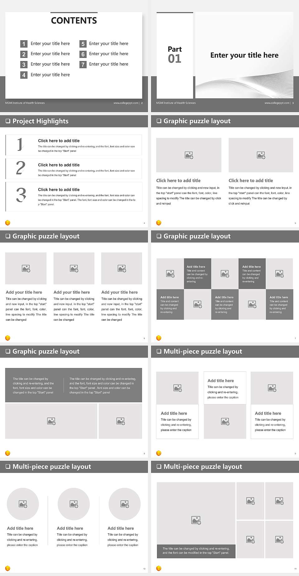 MGM Institute of Health Sciences General PPT Template4:3 ratio PPT effect preview image2
