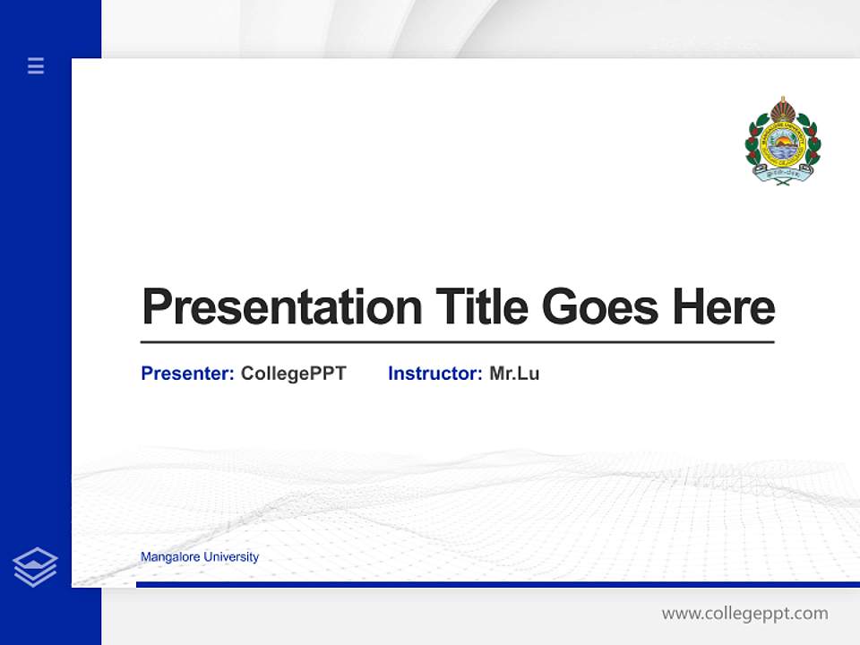 Mangalore University Thesis Proposal/Graduation Defense PPT Template4:3 ratio PPT effect preview image5