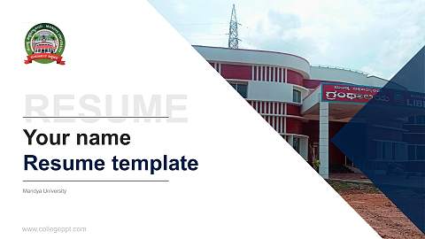 Mandya University Resume PPT Template