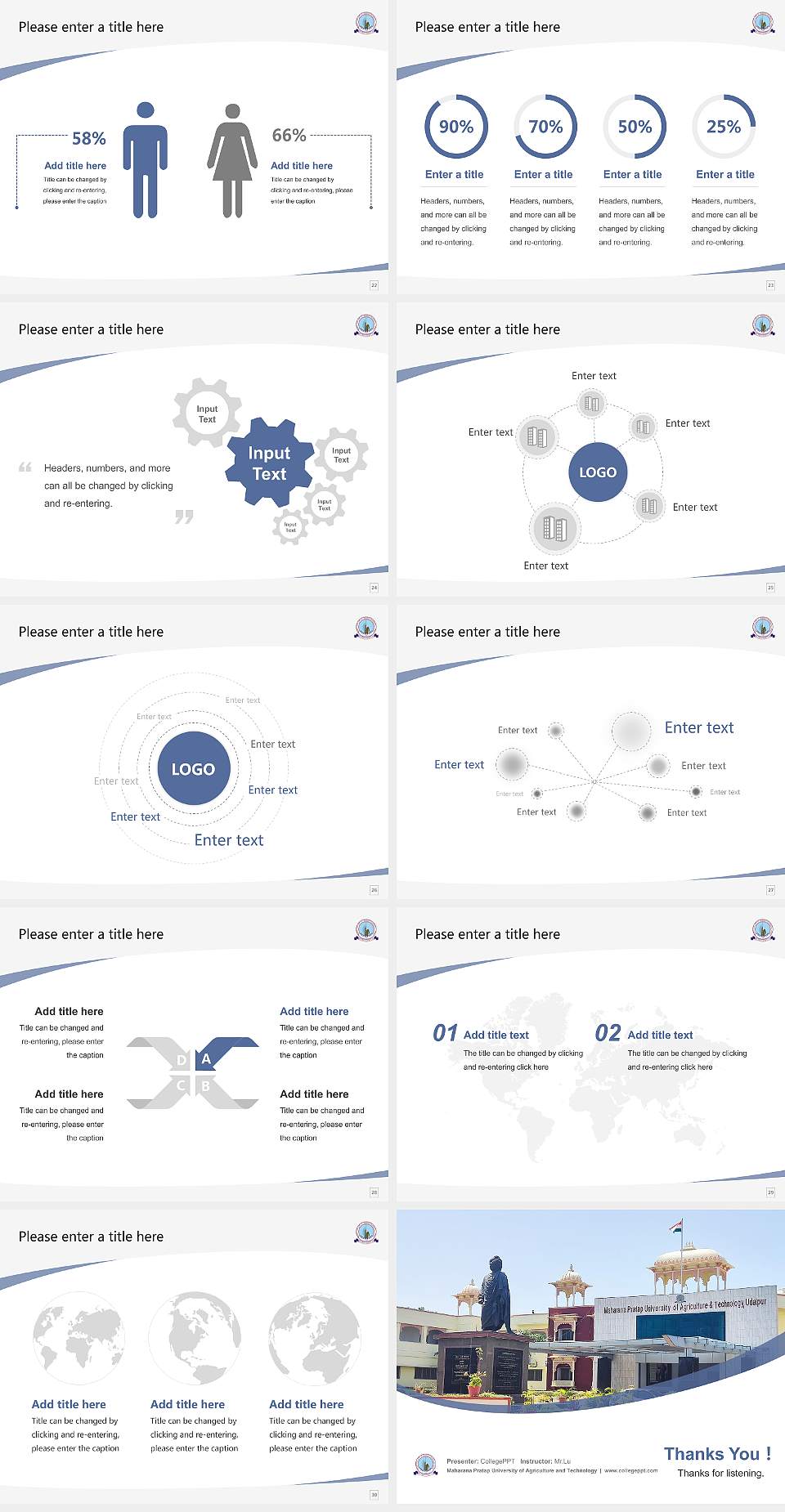 Maharana Pratap University of Agriculture and Technology Course/Courseware Creation PPT Template4:3 ratio PPT effect preview image4
