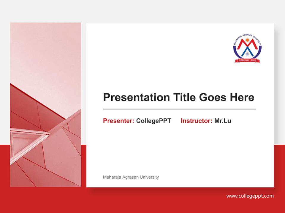 Maharaja Agrasen University General PPT Template4:3 ratio PPT effect preview image6