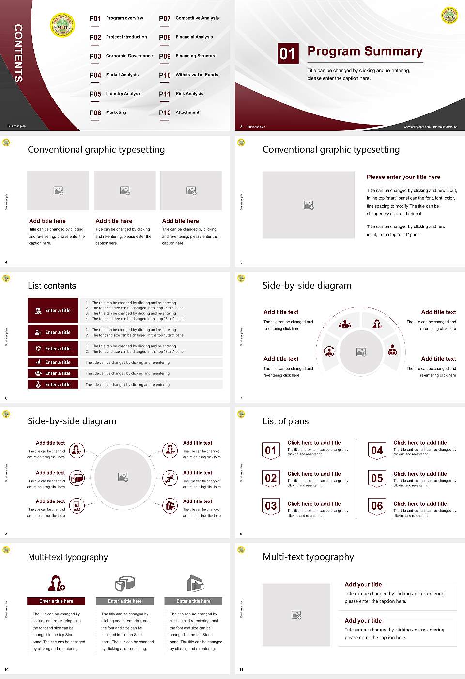 Maharishi University of Information Technology Competition/Entrepreneurship Contest PPT Template16:9 ratio PPT effect preview image2