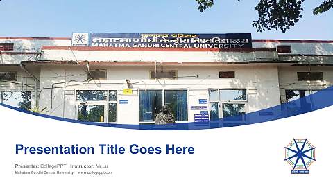 Mahatma Gandhi Central University Course/Courseware Creation PPT Template