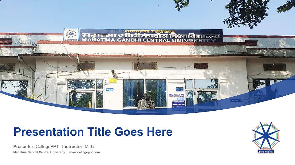 Mahatma Gandhi Central University Course/Courseware Creation PPT Template16:9 ratio PPT effect preview image