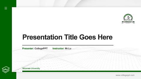 Mizoram University Thesis Proposal/Graduation Defense PPT Template