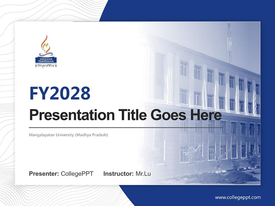 Mangalayatan University (Madhya Pradesh) Academic Presentation/Research Findings Report PPT Template4:3 ratio PPT effect preview image5