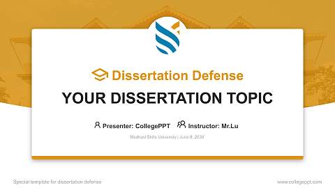 Medhavi Skills University Graduation Thesis Defense PPT Template