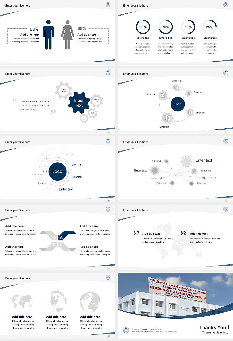 Meenakshi Academy of Higher Education and Research Course/Courseware Creation PPT Template16:9 ratio PPT effect preview image4