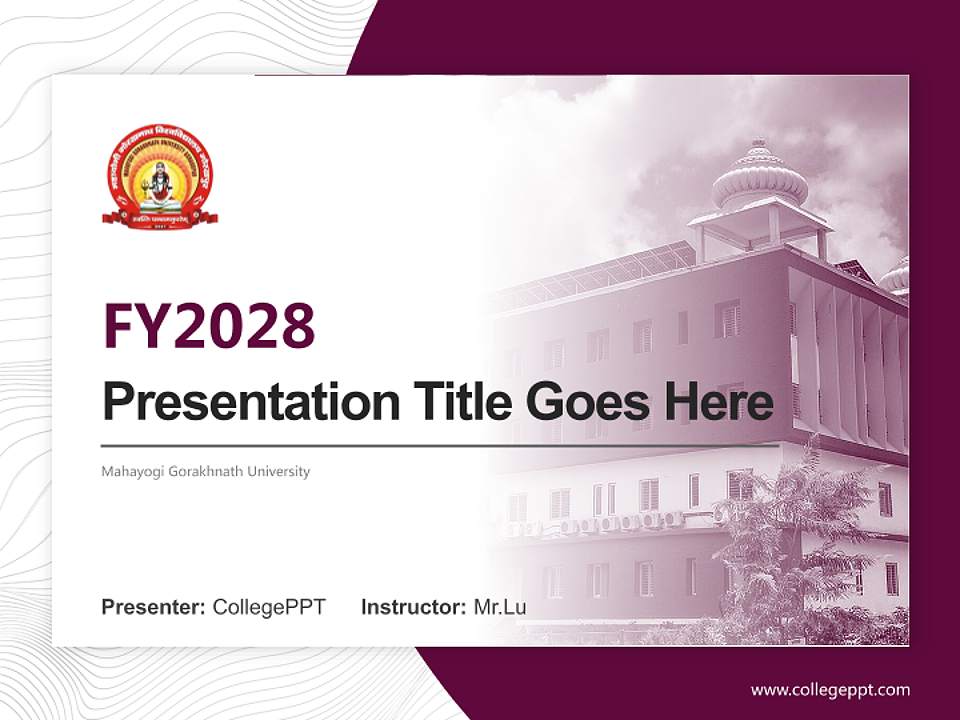Mahayogi Gorakhnath University Academic Presentation/Research Findings Report PPT Template4:3 ratio PPT effect preview image5