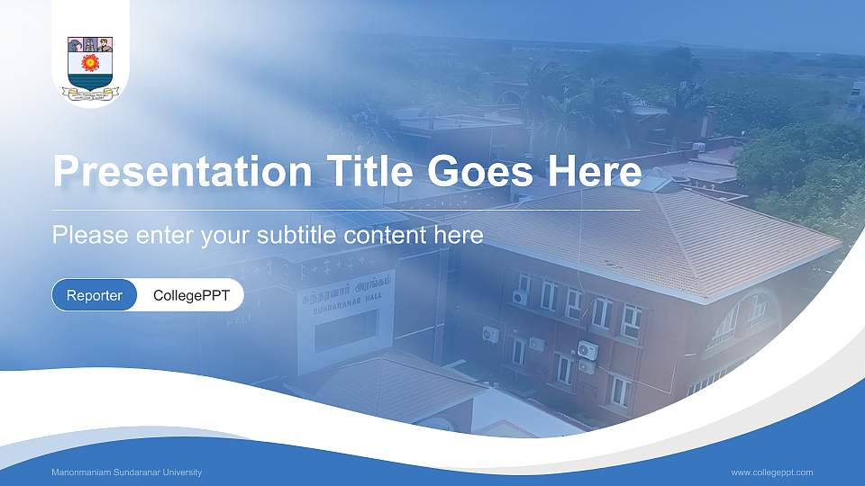 Manonmaniam Sundaranar University Lecture Sharing and Networking Event PPT Template16:9 ratio PPT effect preview image