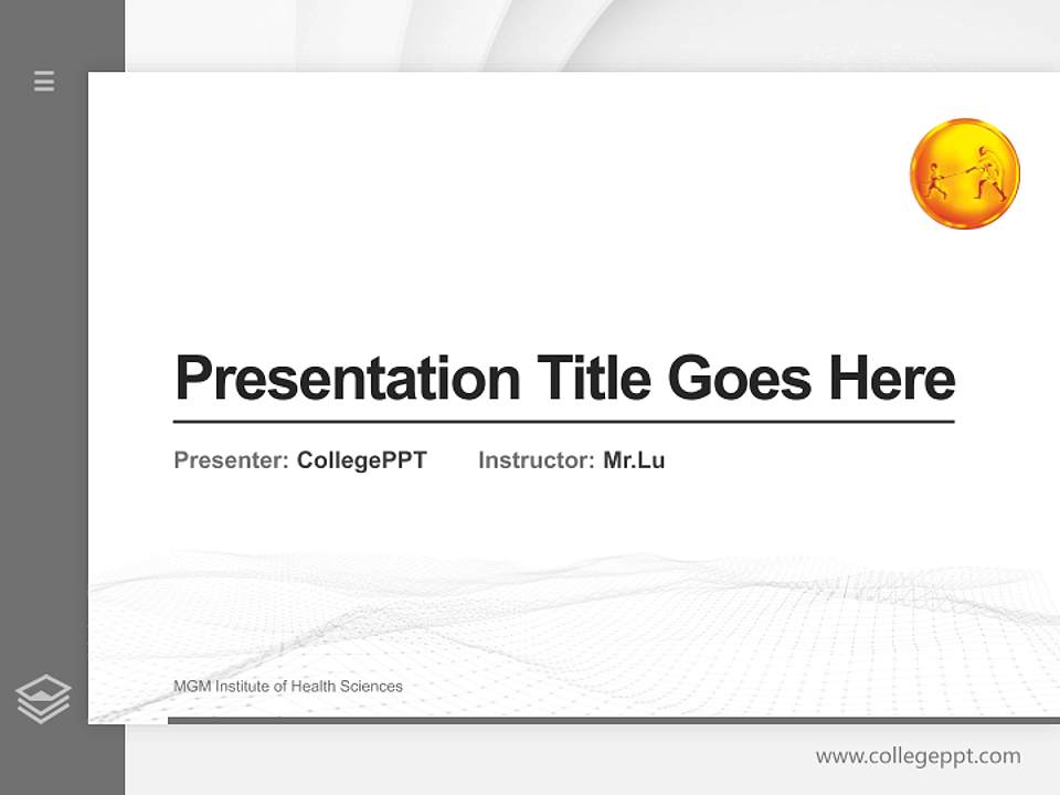 MGM Institute of Health Sciences Thesis Proposal/Graduation Defense PPT Template4:3 ratio PPT effect preview image5